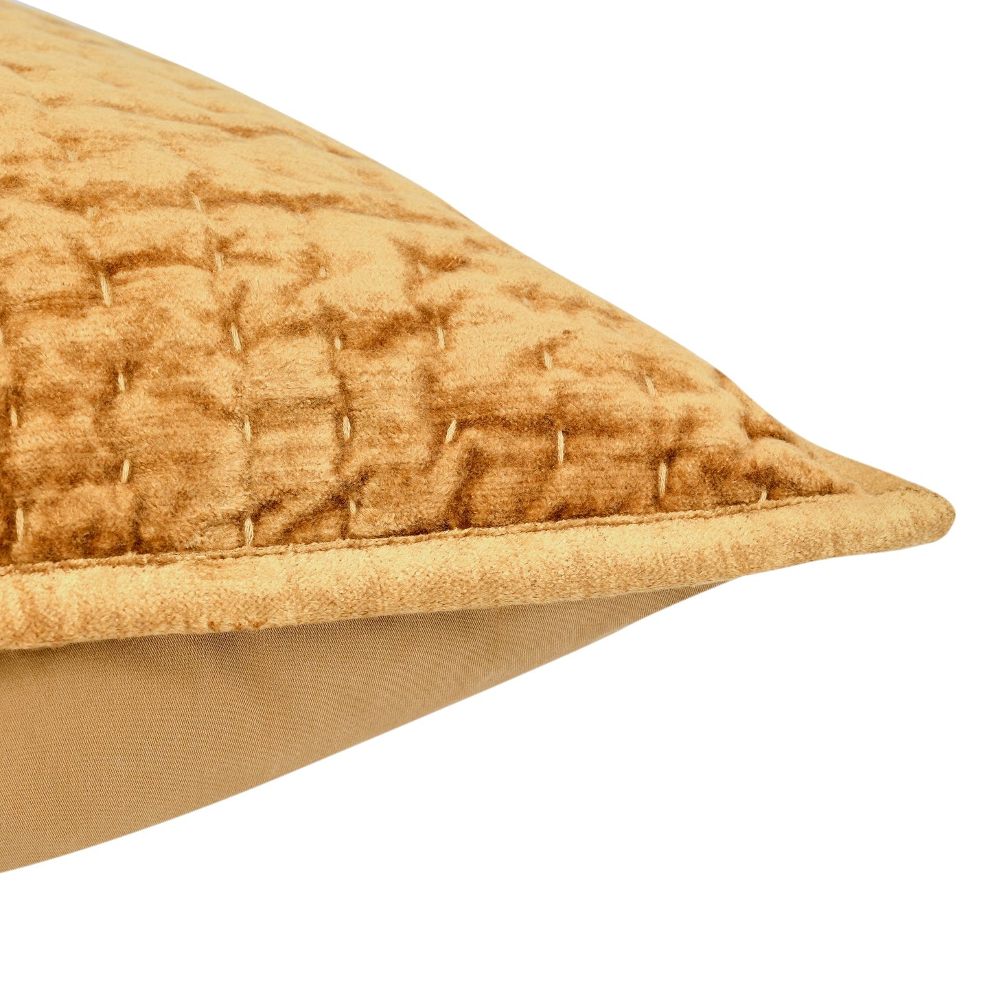 Bari Honey Gold Velvet Quilt Collection - Ornate Home