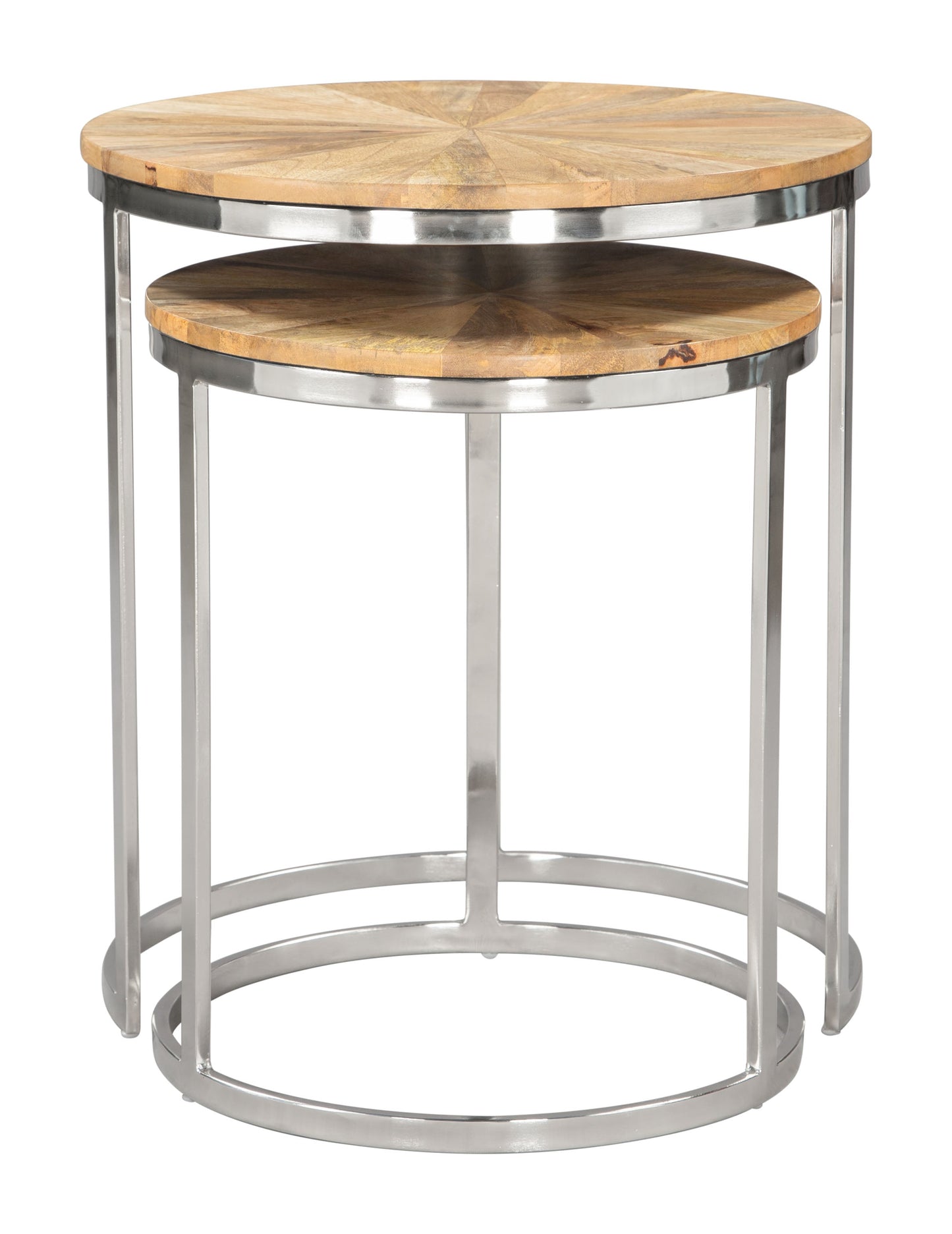 Bari Natural Nesting Table Set (2-Piece) - Ornate Home