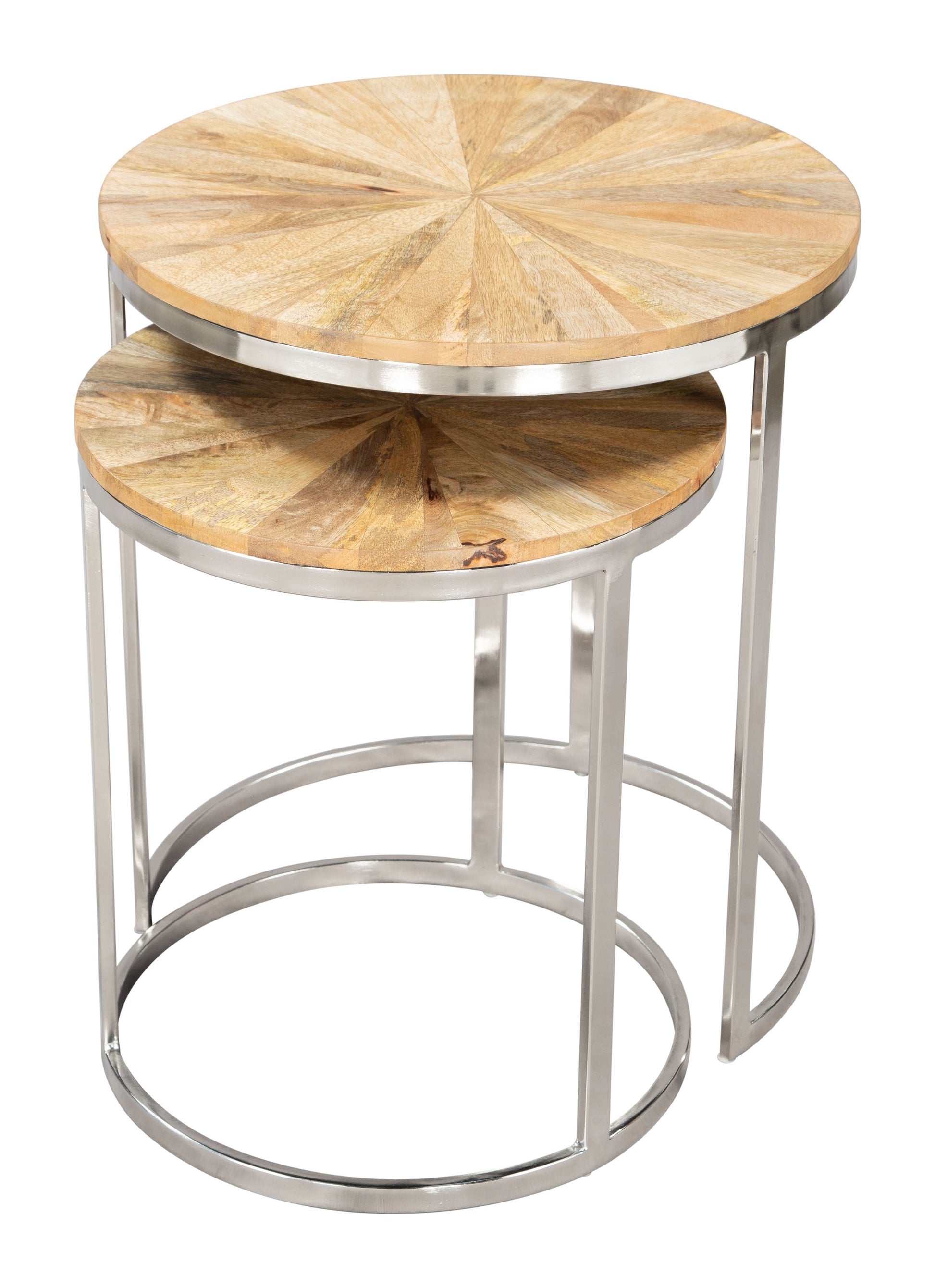 Bari Natural Nesting Table Set (2-Piece) - Ornate Home