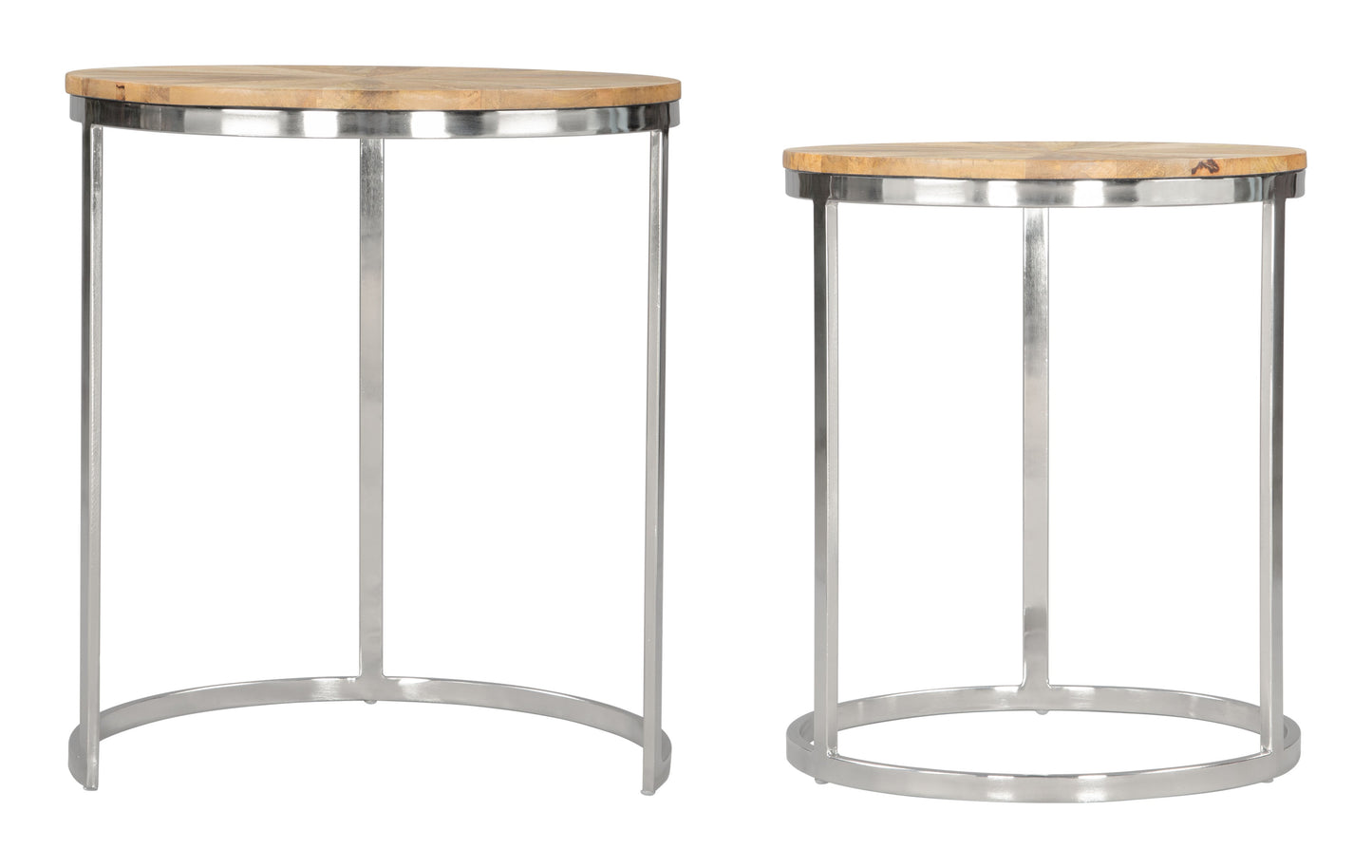 Bari Natural Nesting Table Set (2-Piece) - Ornate Home