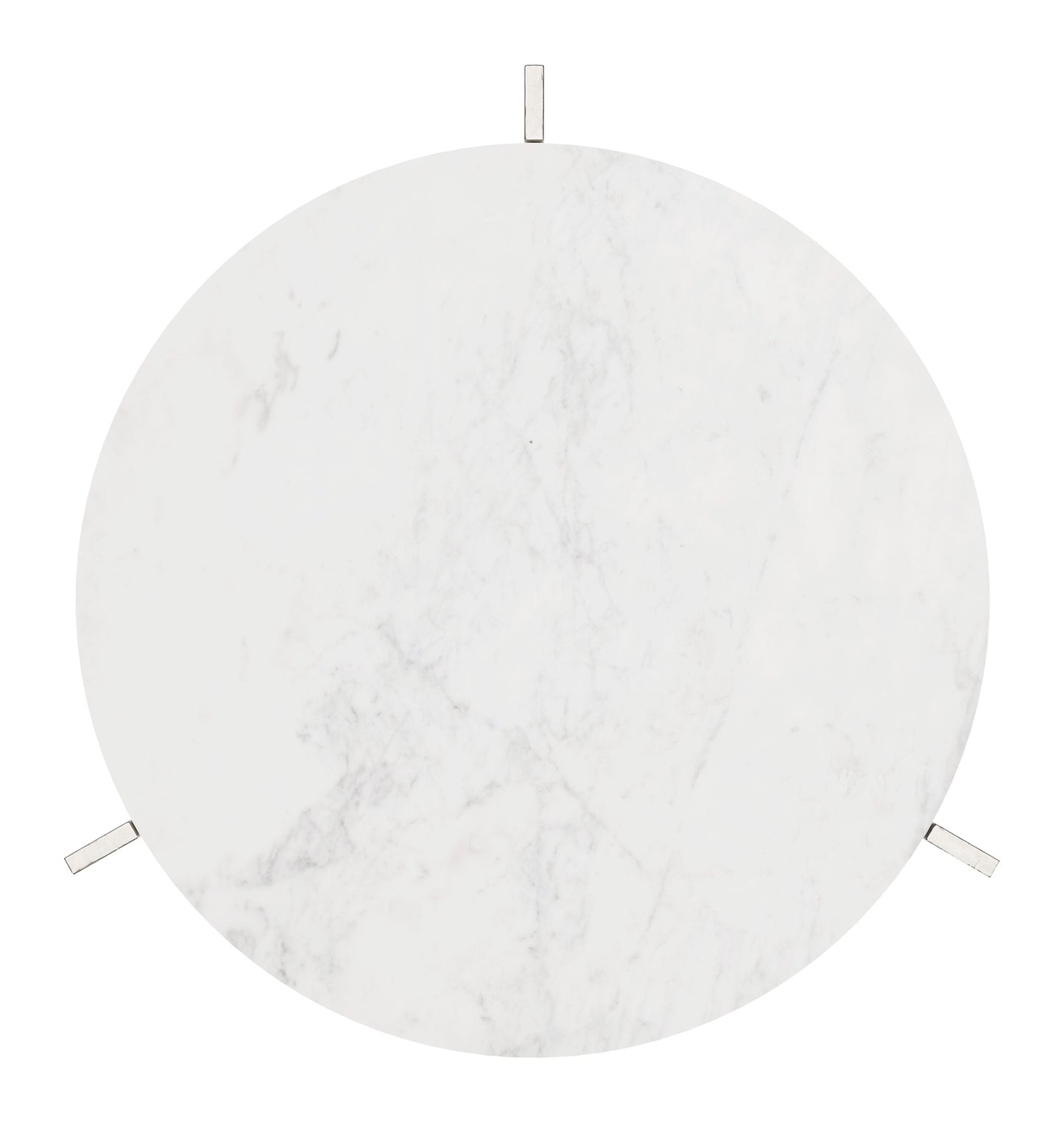 Barmas White & Silver Side Table - Ornate Home