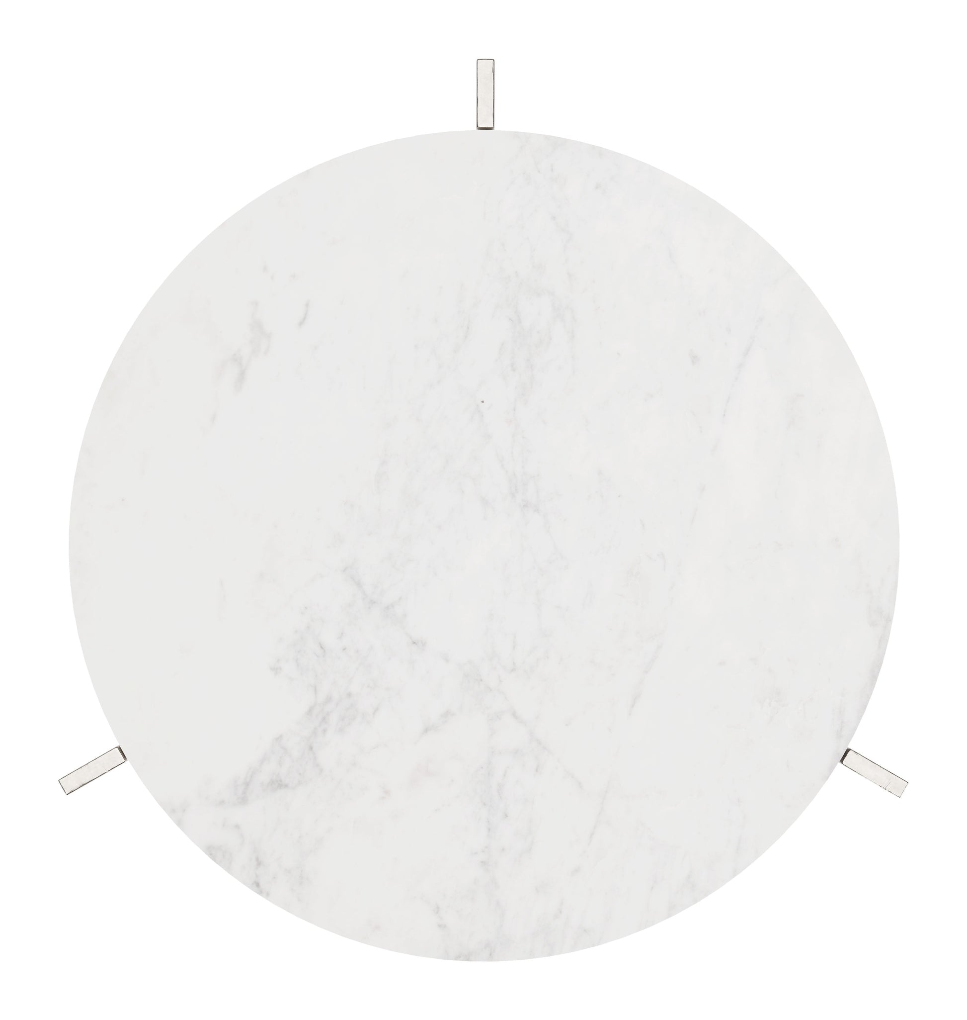 Barmas White & Silver Side Table - Ornate Home
