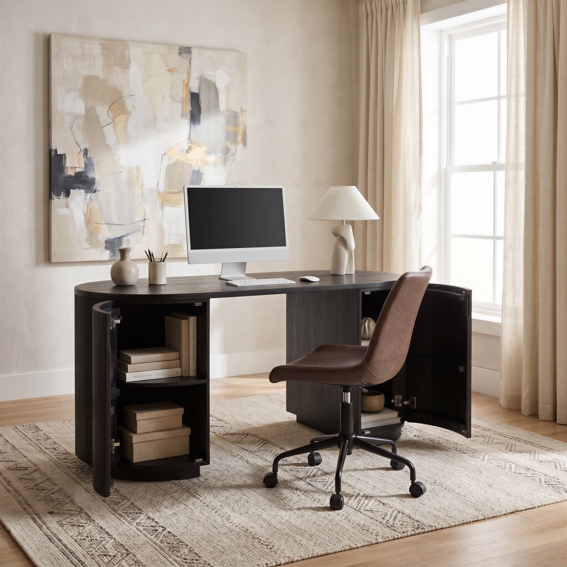 Barnaby Black Desk - Ornate Home