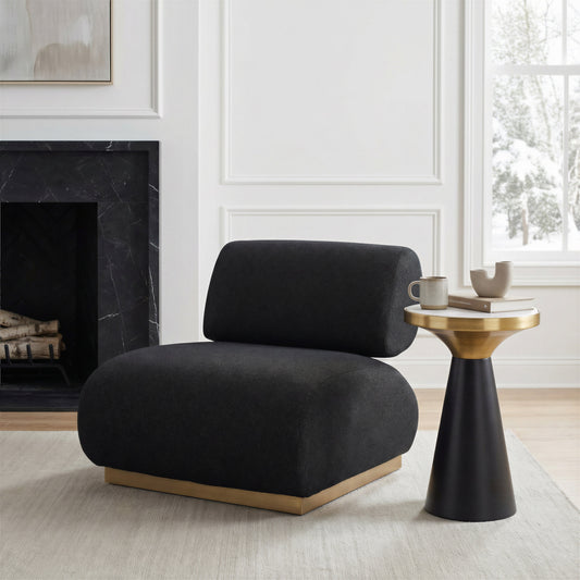 Barsa Black Accent Chair - Ornate Home
