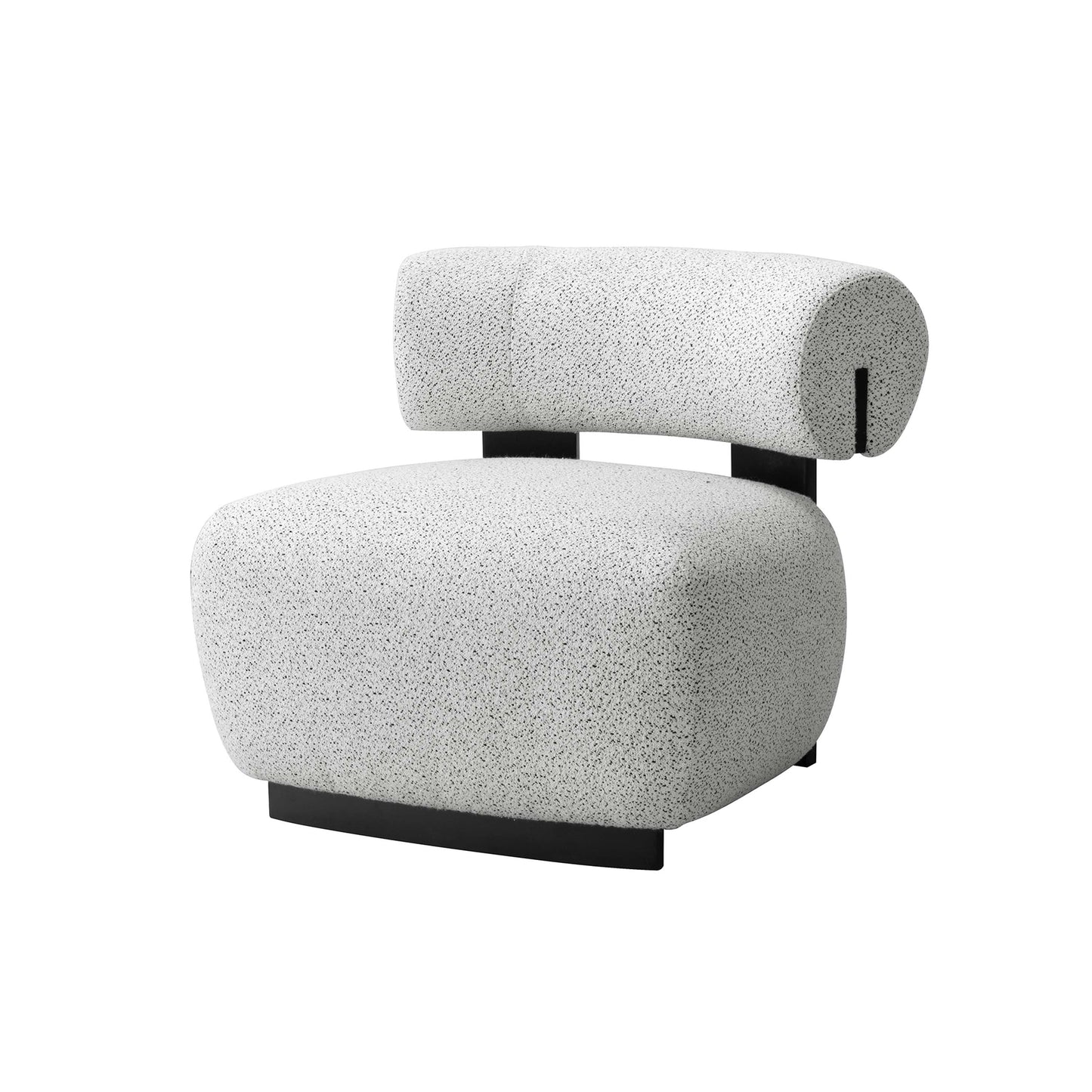 Bartow Accent Chair in Ivory and Black - Ornate Home