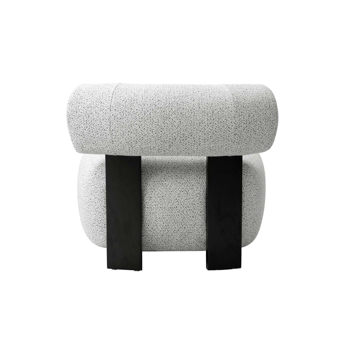 Bartow Accent Chair in Ivory and Black - Ornate Home