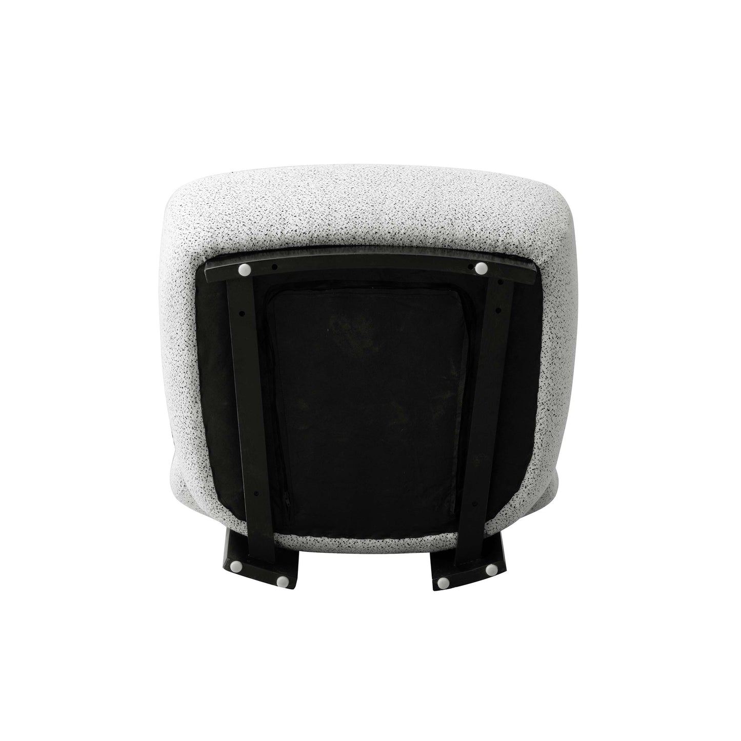 Bartow Accent Chair in Ivory and Black - Ornate Home