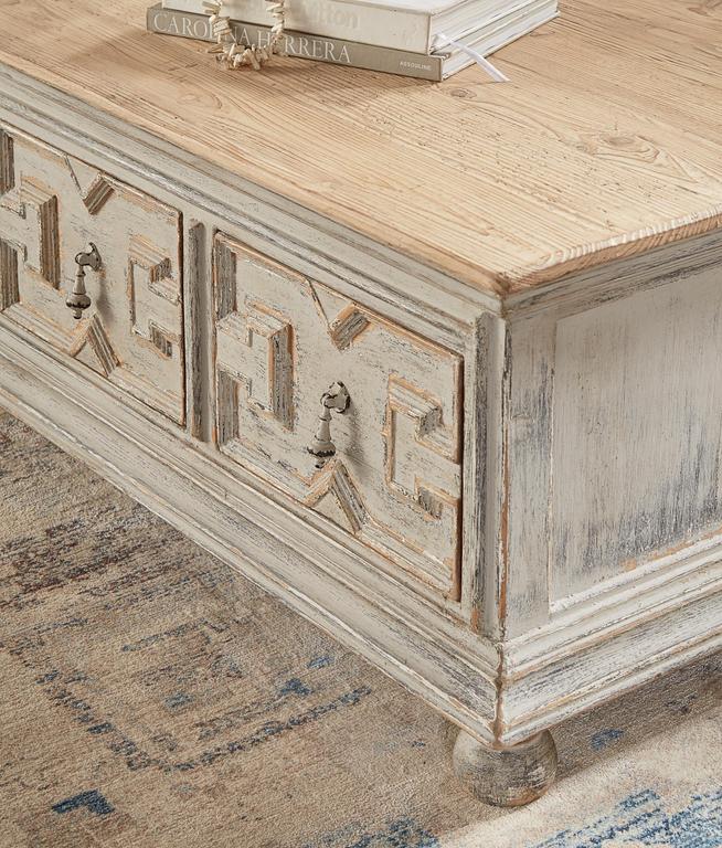 Base And Crown White Coffee Table - Ornate Home