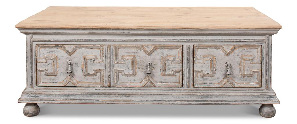 Base And Crown White Coffee Table - Ornate Home