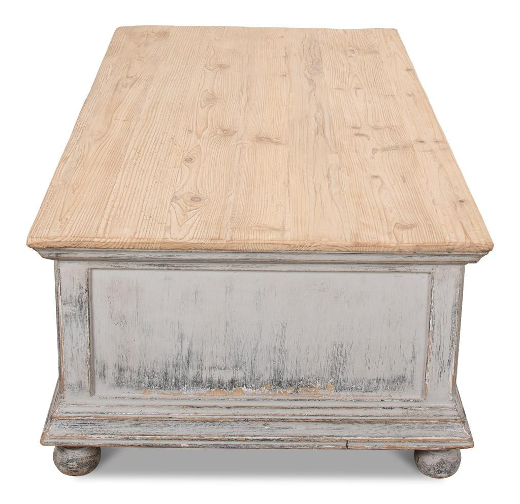 Base And Crown White Coffee Table - Ornate Home