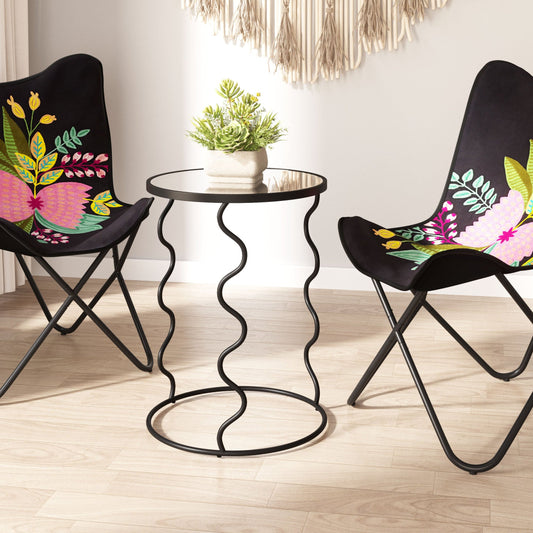 Bastia Black Side Table - Ornate Home