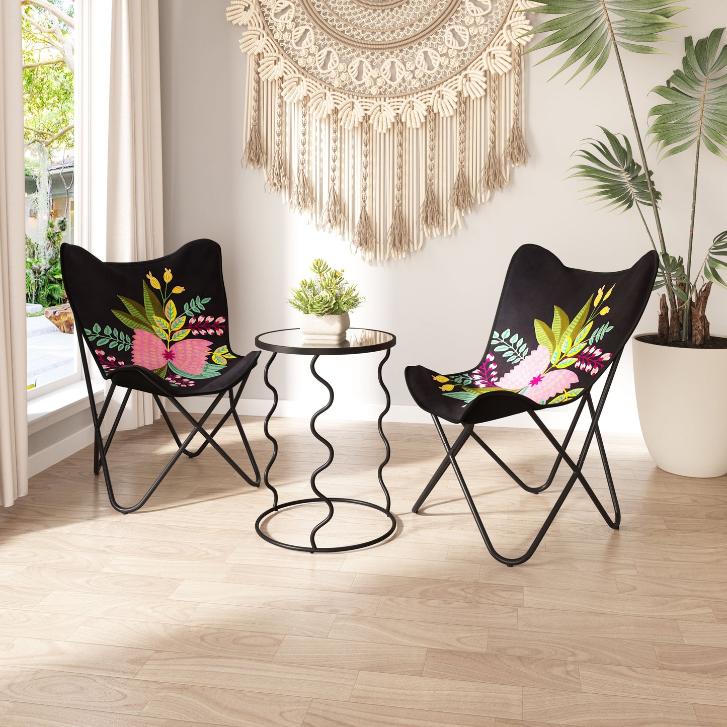 Bastia Black Side Table - Ornate Home