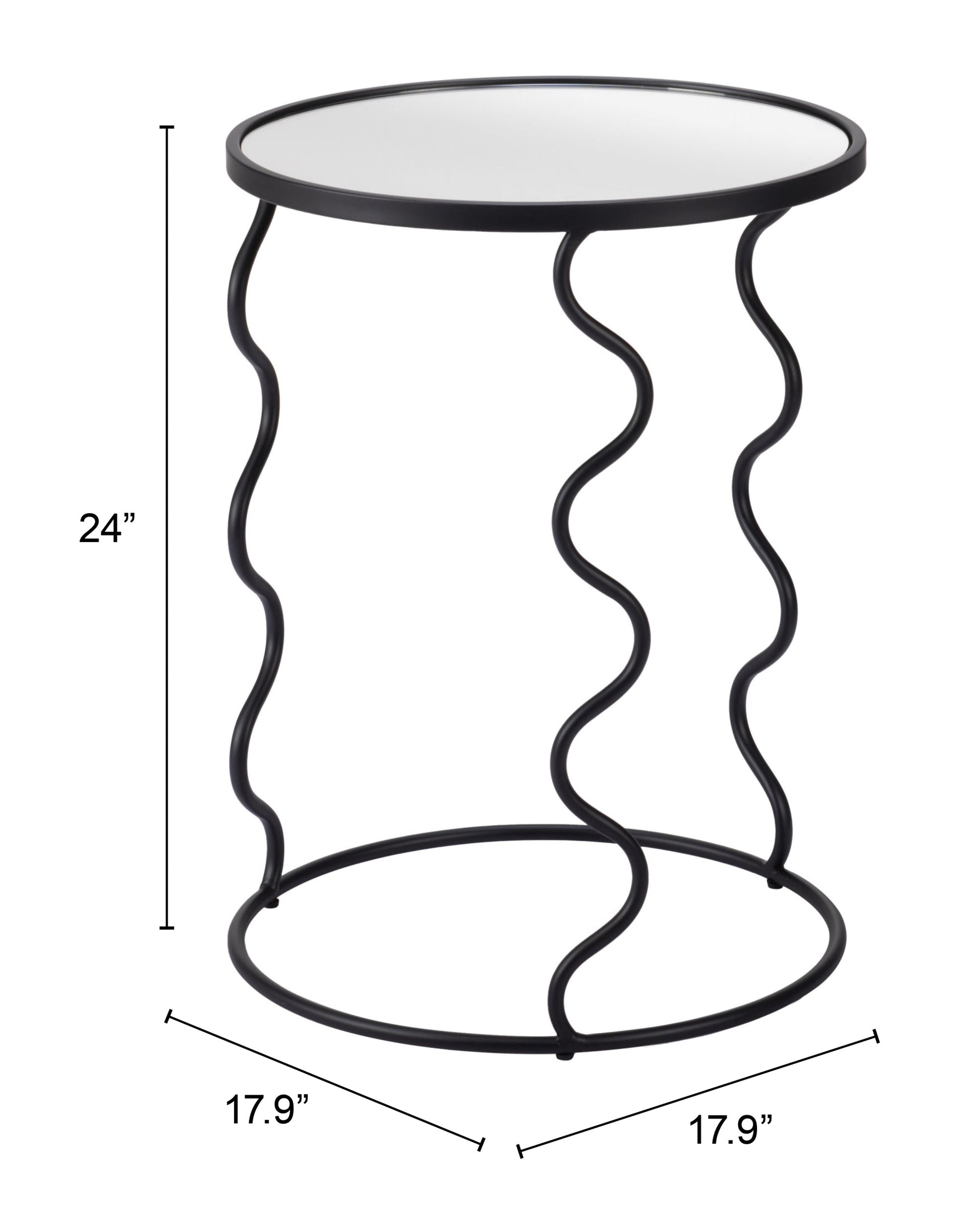Bastia Black Side Table - Ornate Home