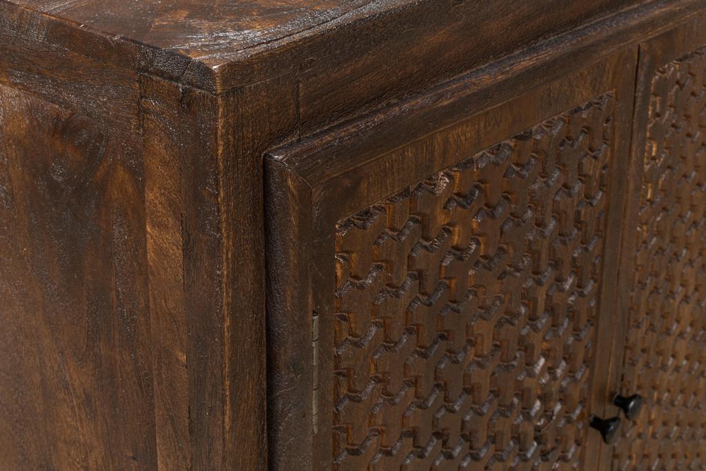Battle Chainmail Brown Four Door Sideboard - Ornate Home