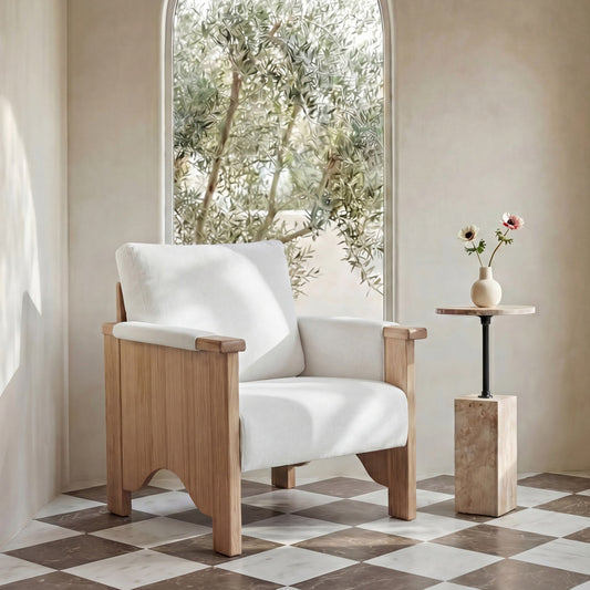 Bauer Cream/Natural Accent Chair - Ornate Home
