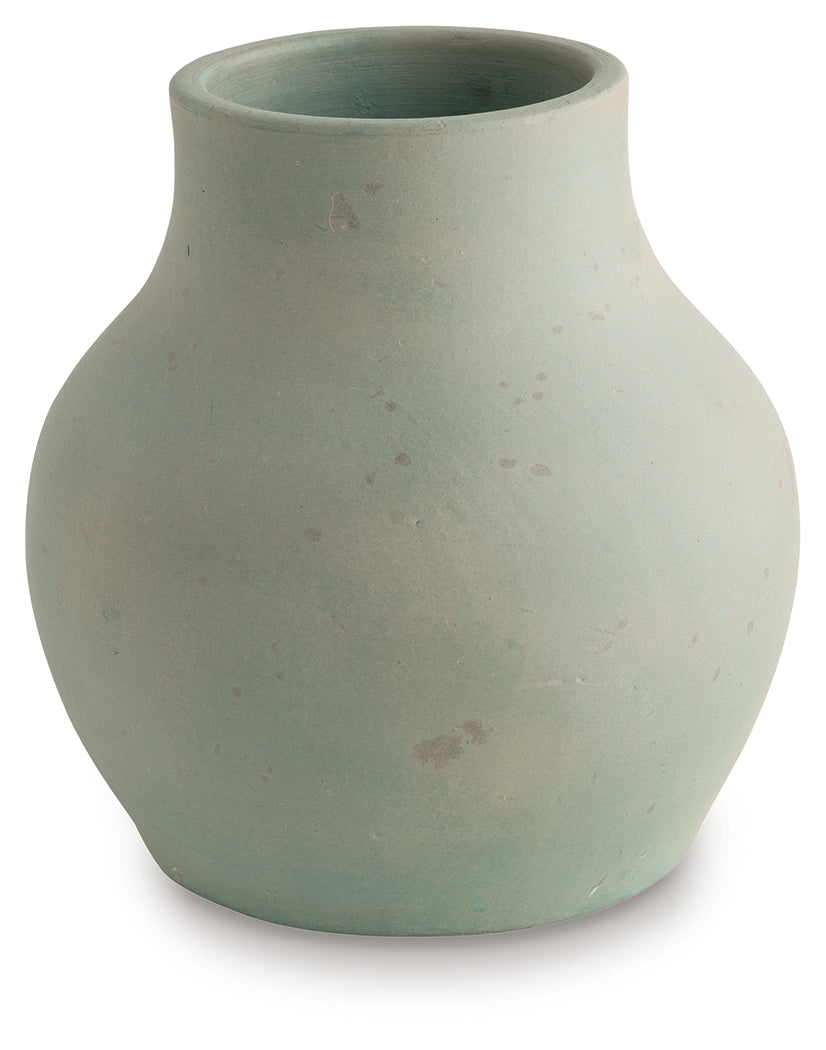 Baychester Antique Green Vase- Viva Furn