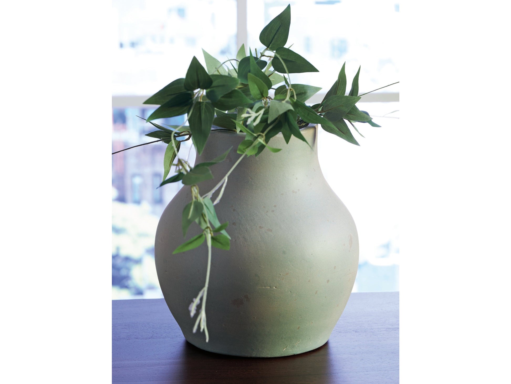 Baychester Antique Green Vase- Viva Furn