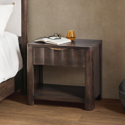 Baylee Cocoa Brown 1 Drawer Nightstand - Ornate Home