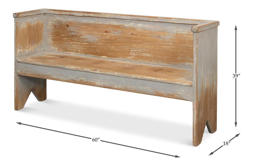 Beach House Grey Bench - Ornate Home