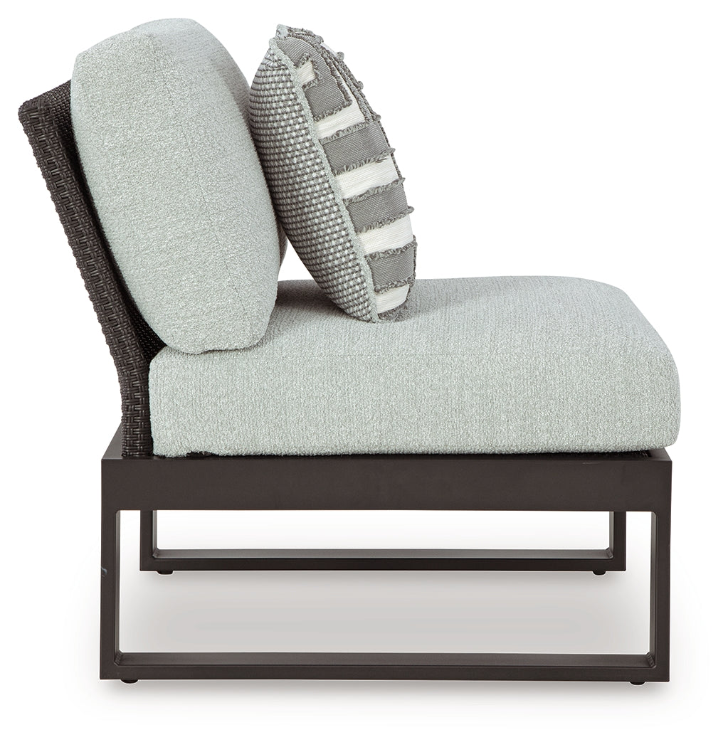 Beachloft Black 6-Piece Outdoor Sectional- Viva Furn