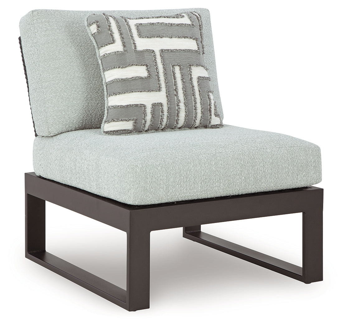 Beachloft Black/Gray 4-Piece Outdoor Sectional- Viva Furn
