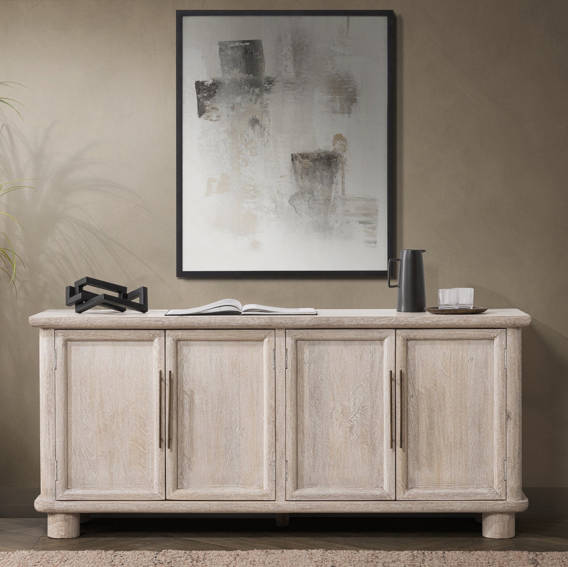 Beau Beige 4 Door Buffet - Ornate Home