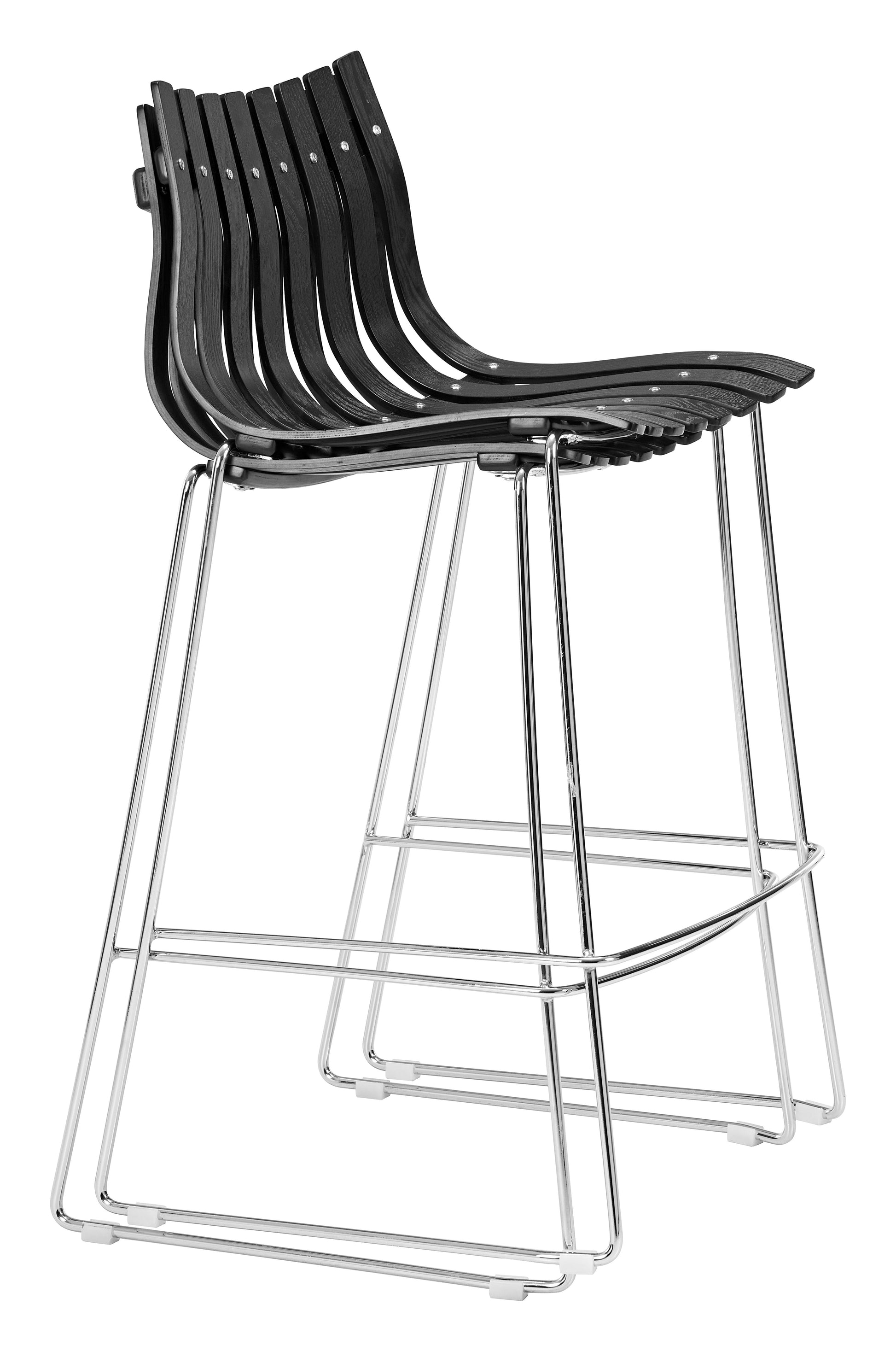 Beaufort Black Barstool (Set of 2) - Ornate Home