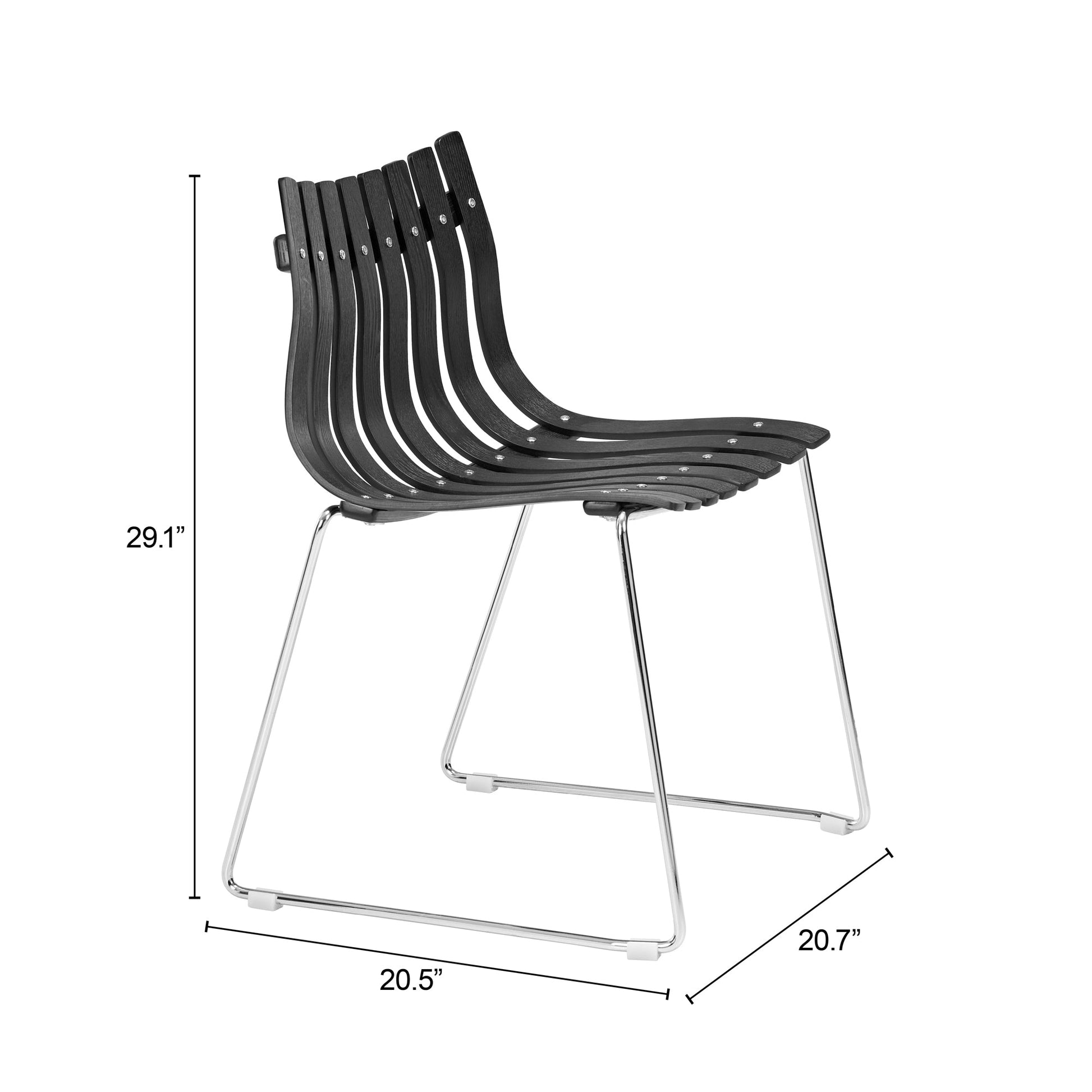 Beaufort Black Dining Chair (Set of 2) - Ornate Home