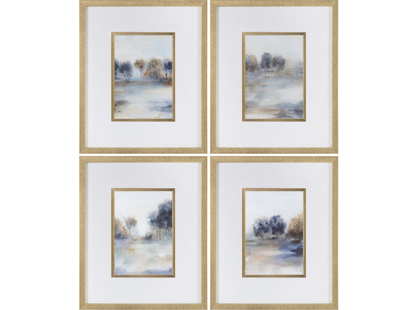 Becket Blue/Gold Print - Ornate Home