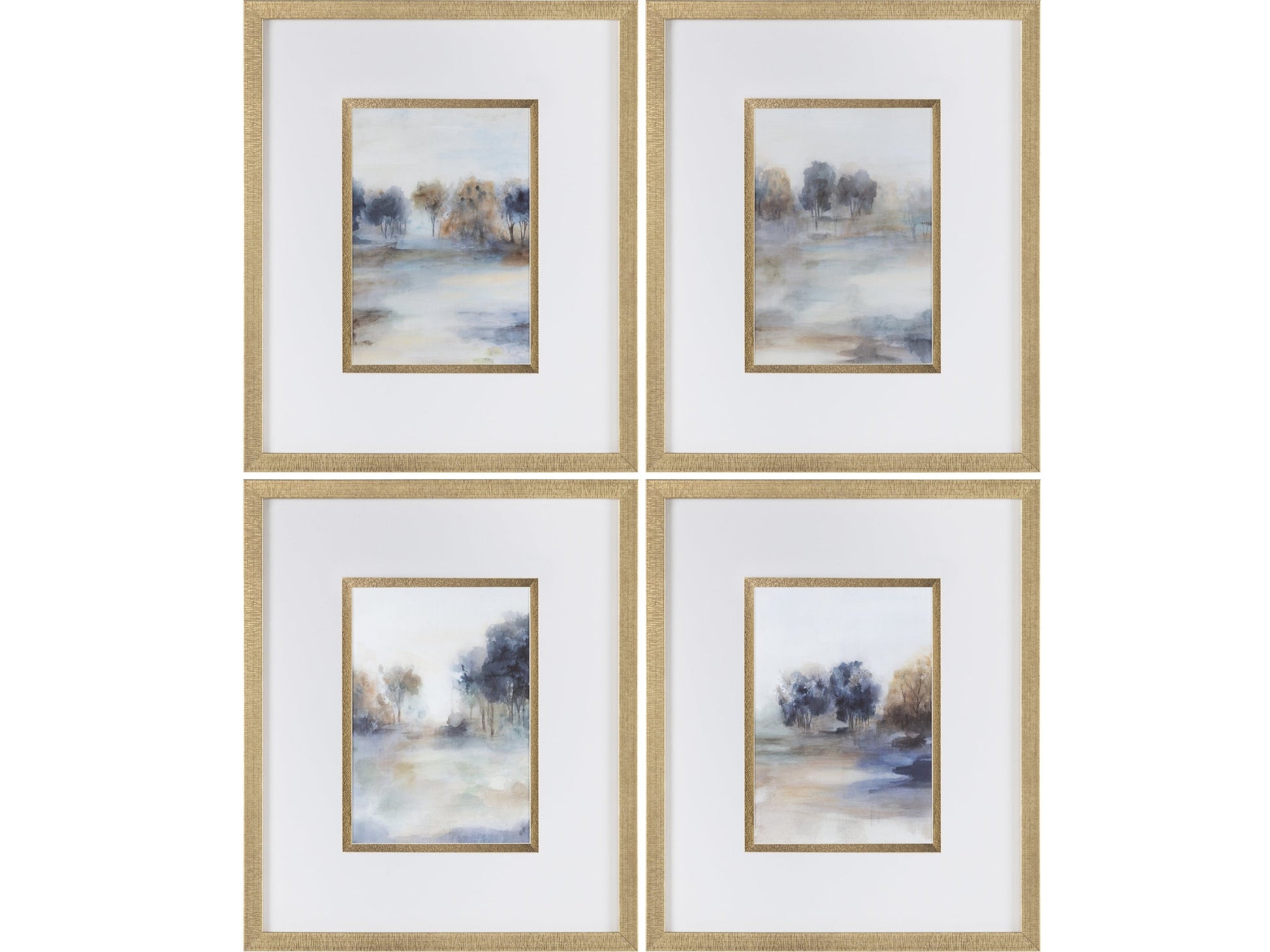 Becket Blue/Gold Print - Ornate Home