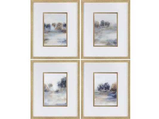 Becket Blue/Gold Print - Ornate Home
