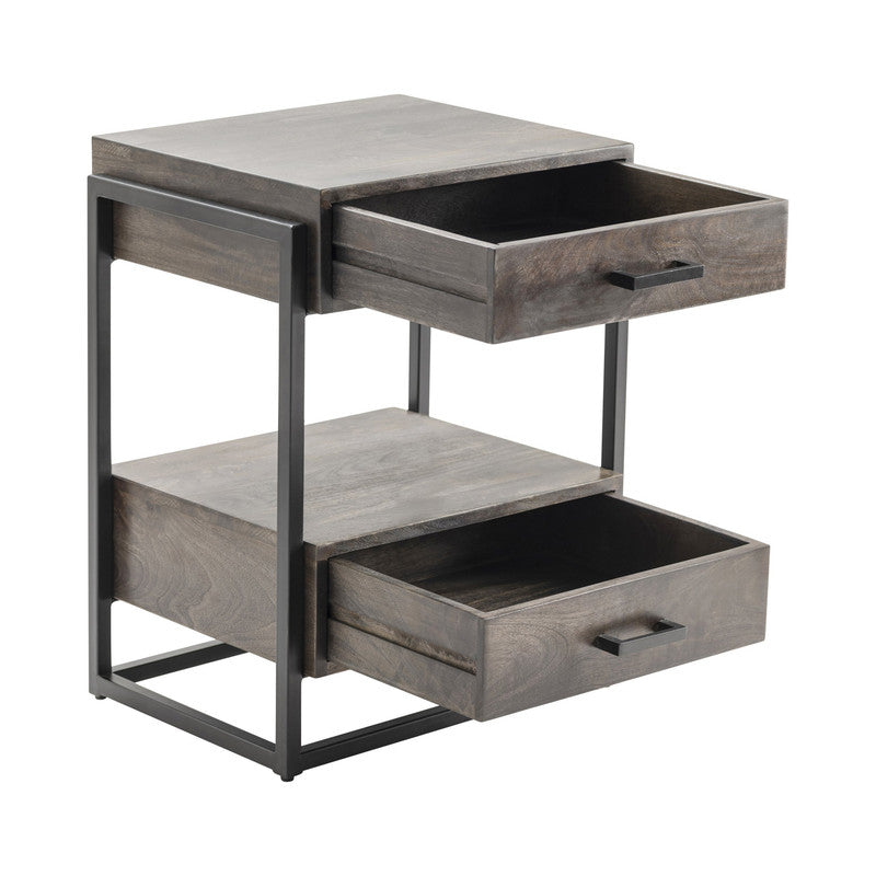 Beckett Brown/Black Side Table - Ornate Home