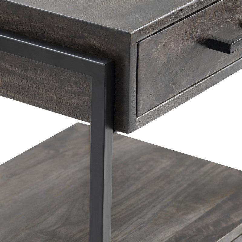 Beckett Brown/Black Side Table - Ornate Home