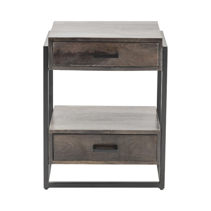 Beckett Brown/Black Side Table - Ornate Home