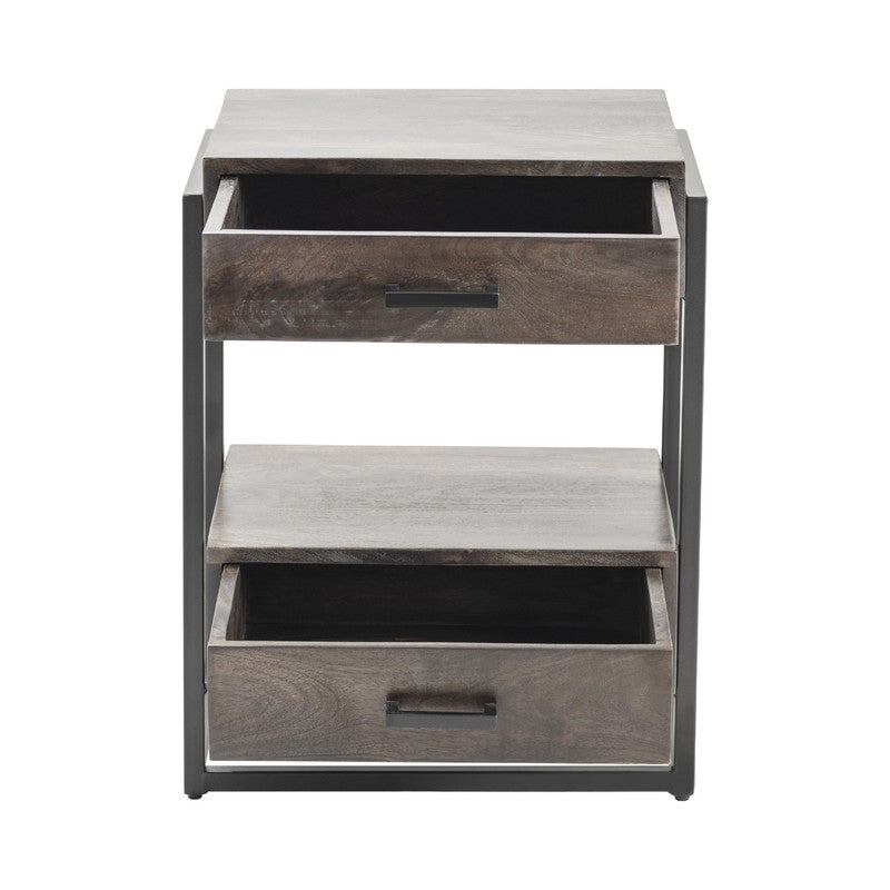 Beckett Brown/Black Side Table - Ornate Home