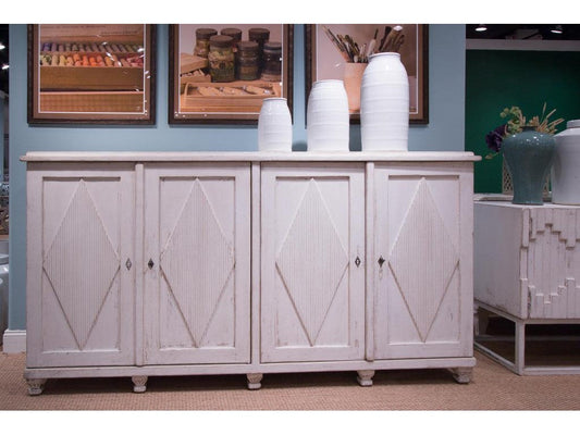 Beecher White Sideboard With 4 Doors - Ornate Home