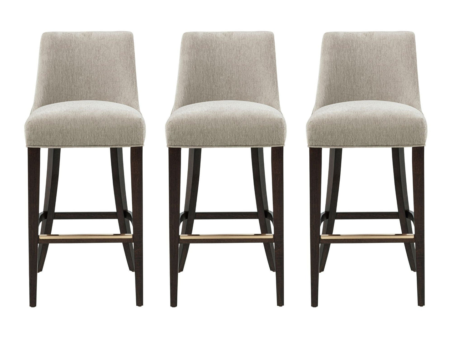 Beever Barstool in Taupe (set of 3) - Ornate Home