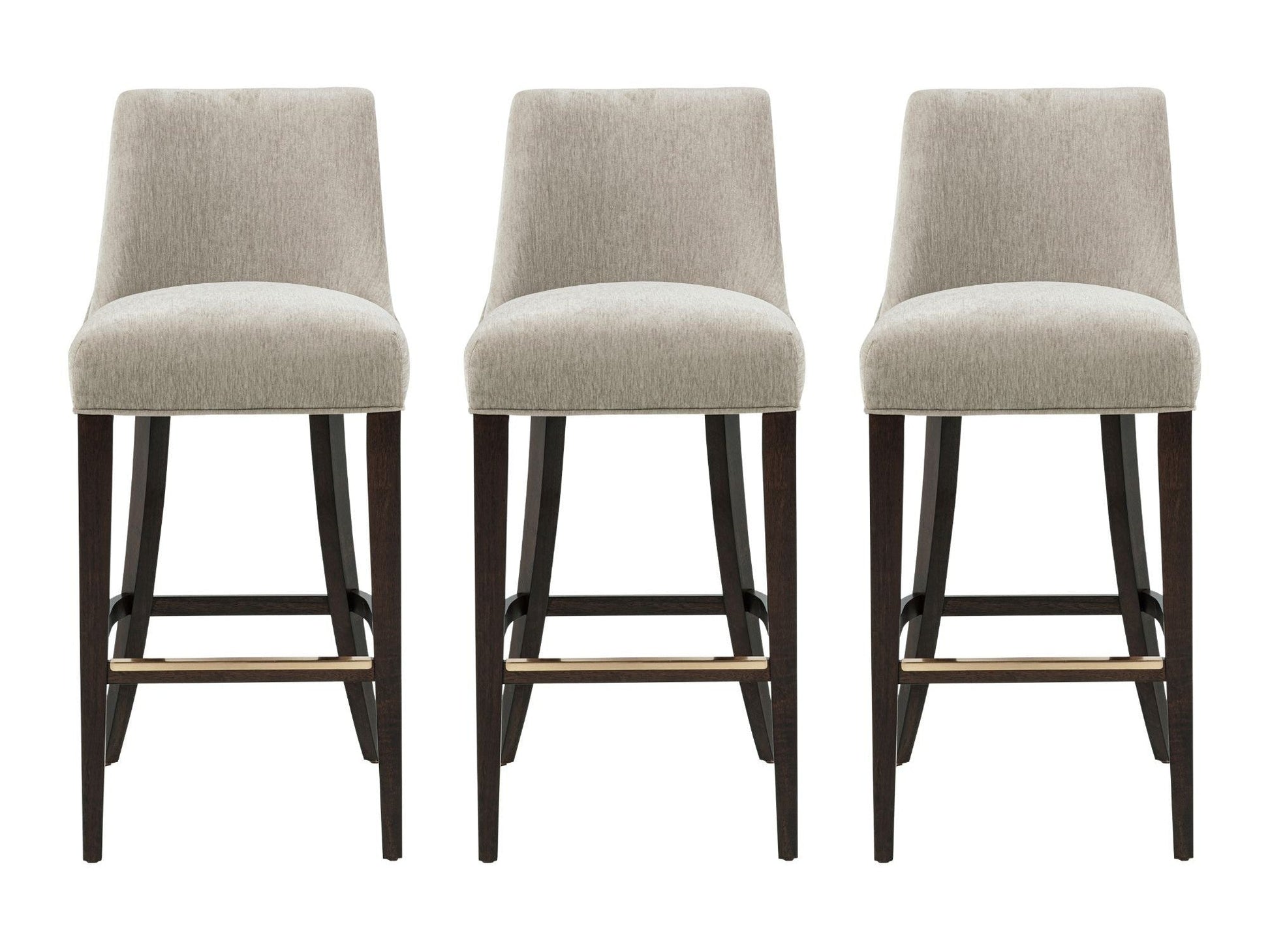 Beever Barstool in Taupe (set of 3) - Ornate Home