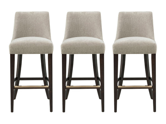 Beever Barstool in Taupe (set of 3) - Ornate Home