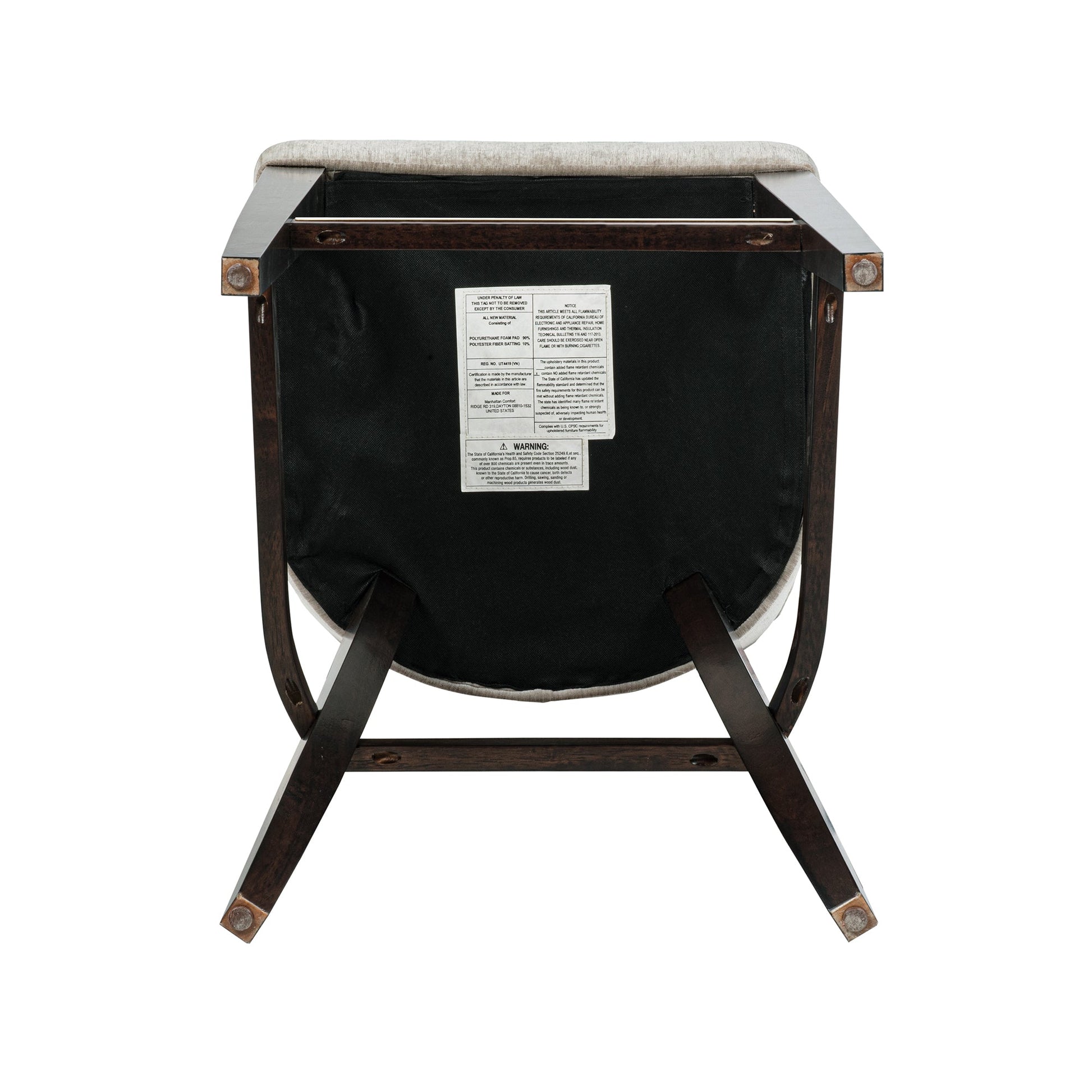 Beever Barstool in Taupe (set of 3) - Ornate Home