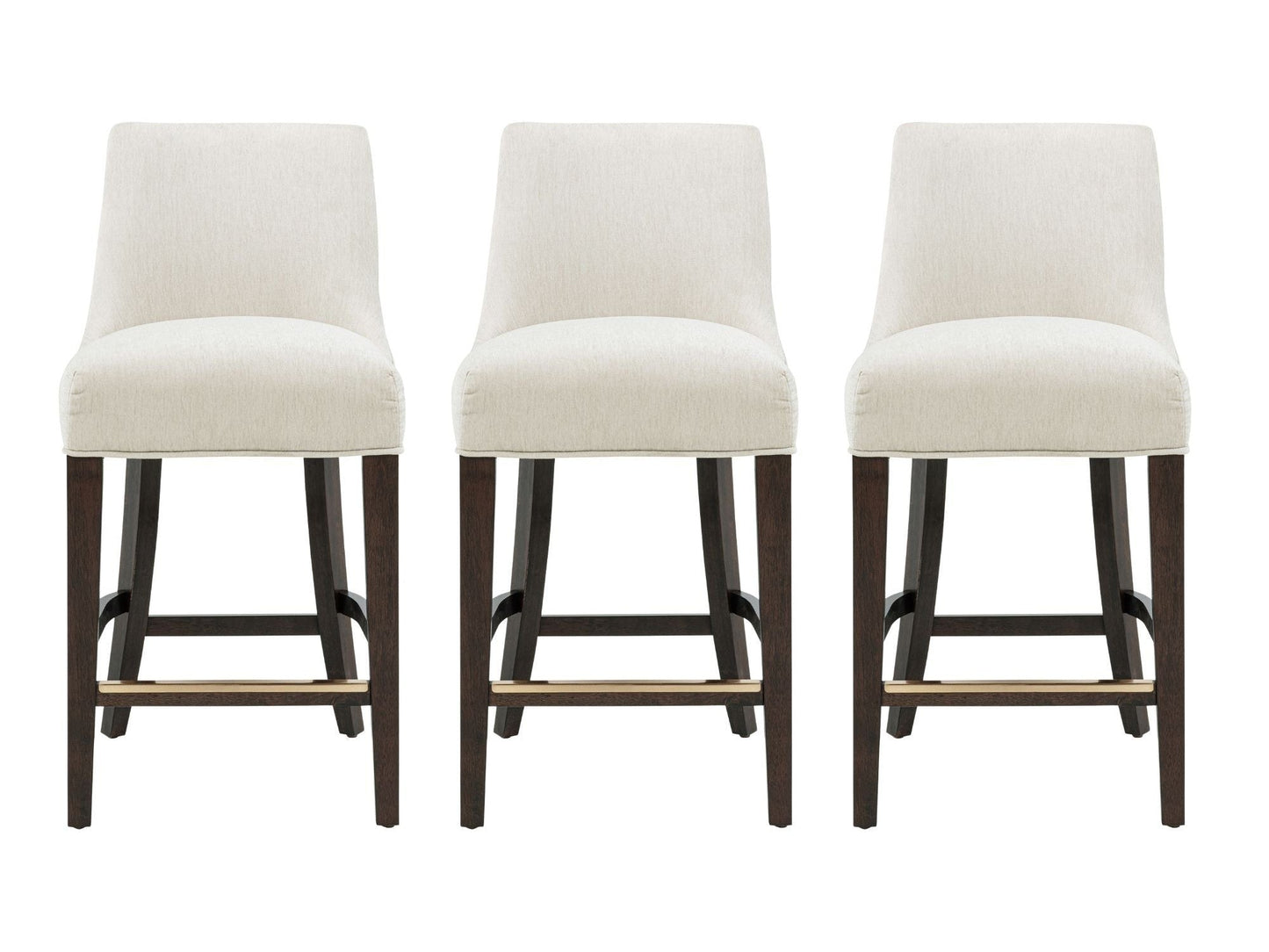 Beever Counter Stool in Cream (set of 3) - Ornate Home