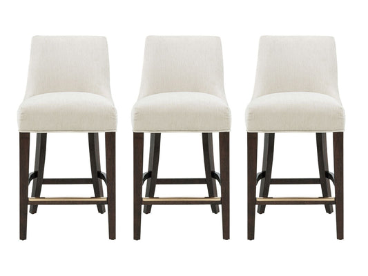 Beever Counter Stool in Cream (set of 3) - Ornate Home