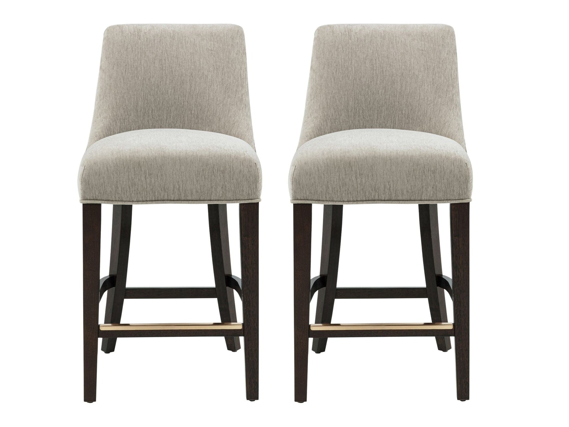 Beever Counter Stool in Taupe (set of 2) - Ornate Home