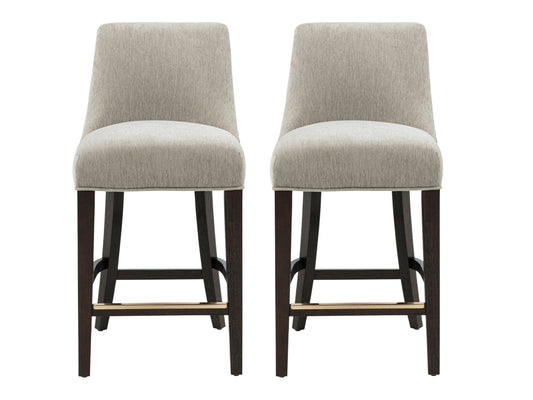 Beever Counter Stool in Taupe (set of 2) - Ornate Home