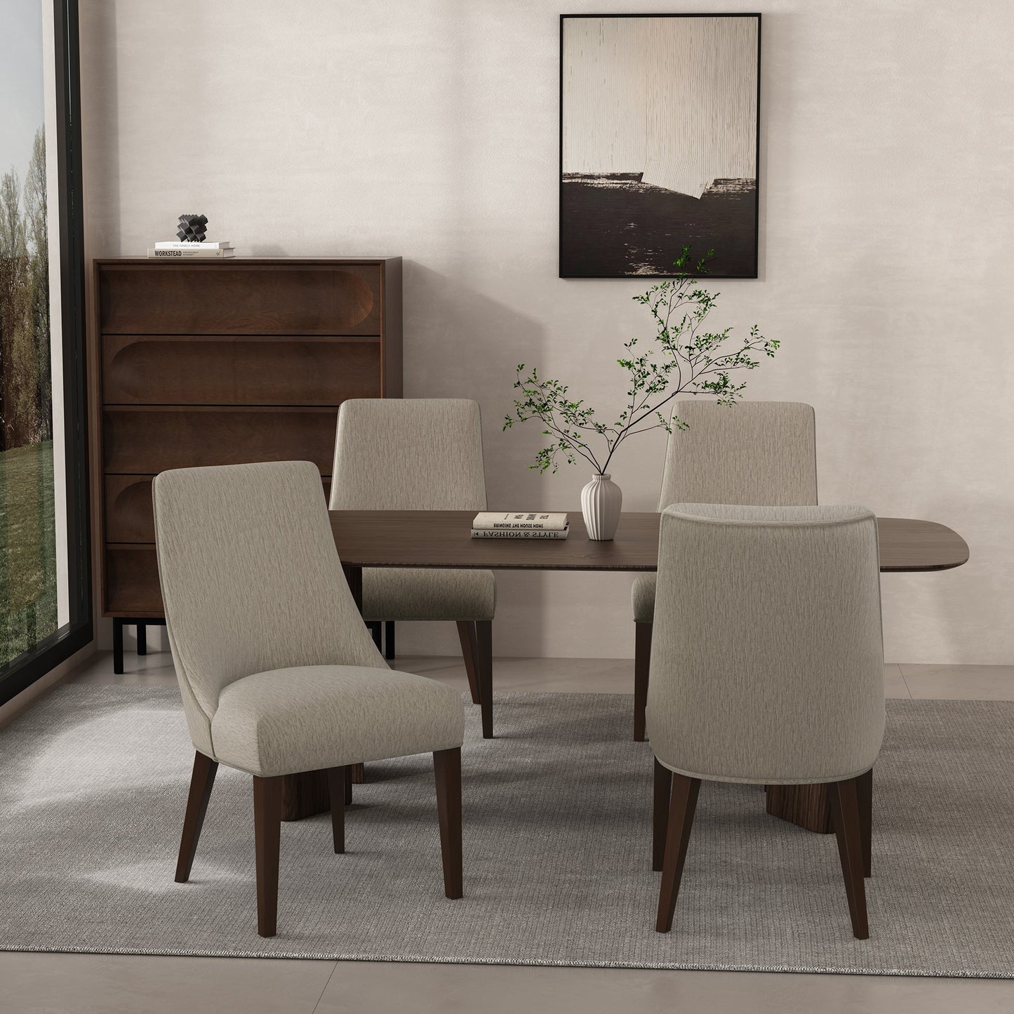 Beever Dining Chair in Taupe (set of 4) - Ornate Home