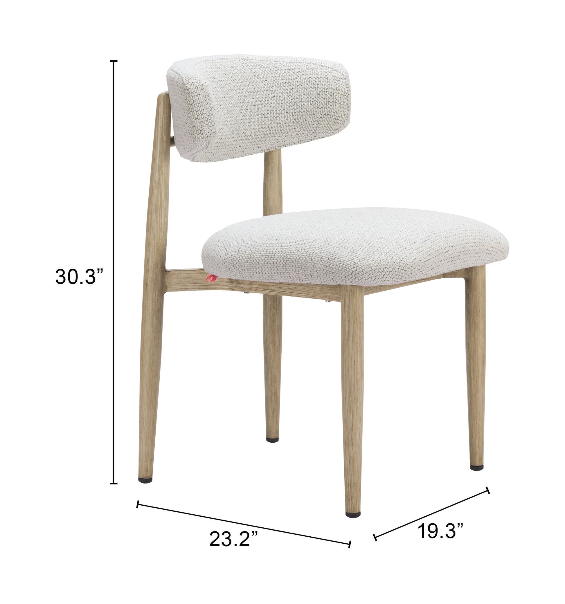 Bege White Outdoor Dining Chair - Ornate Home