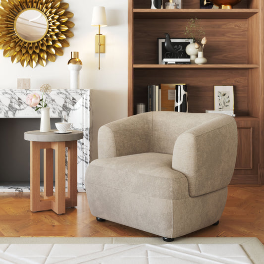 Bekker Golden Beige Accent Chair - Ornate Home