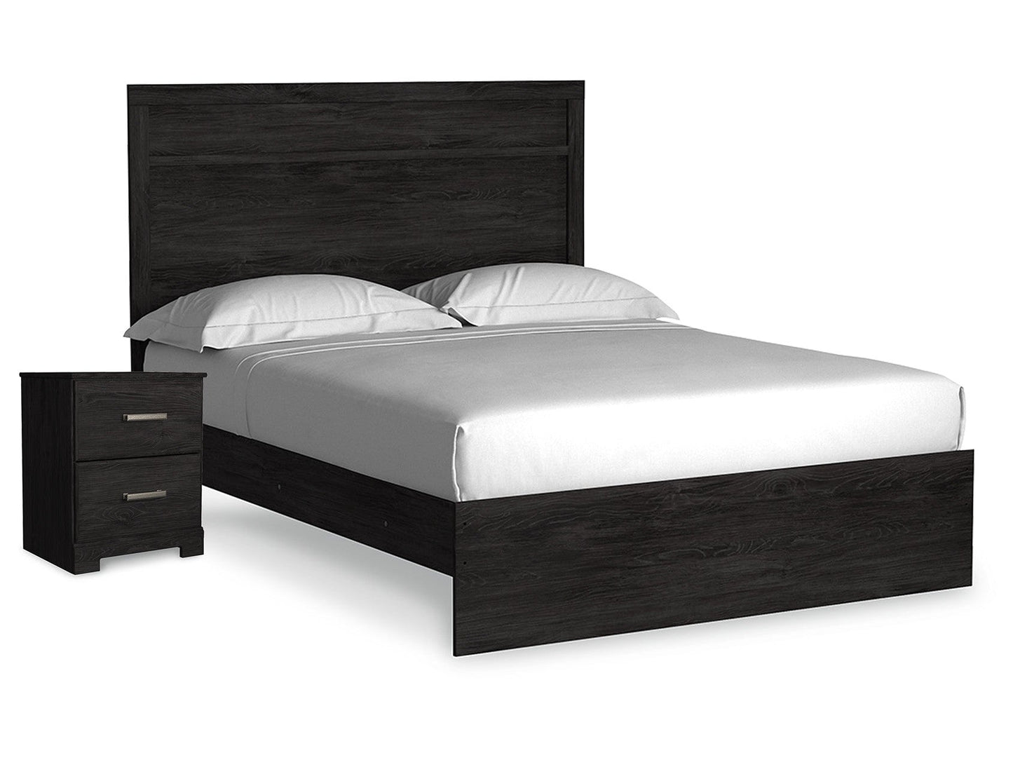 Belachime Queen Panel Bed and Nightstand- Viva Furn
