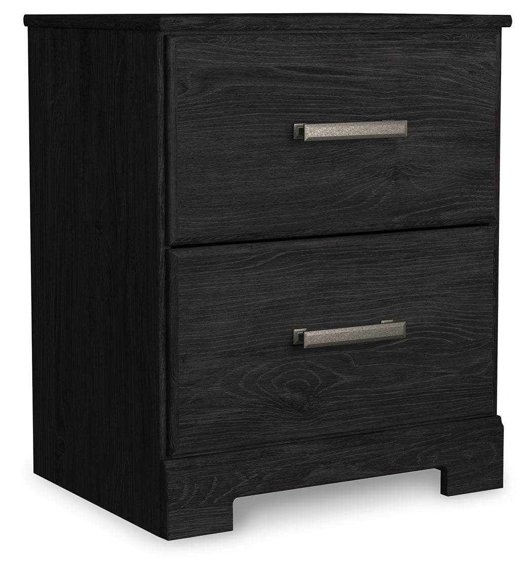 Belachime Queen Panel Bed and Nightstand- Viva Furn