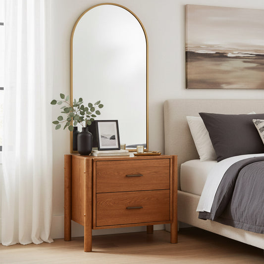 Beleza Walnut Nightstand - Ornate Home
